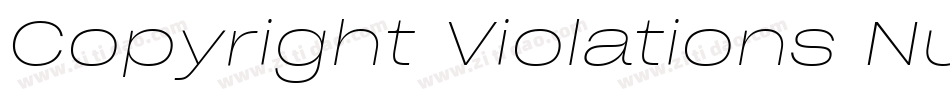 Copyright Violations Nudged字体转换